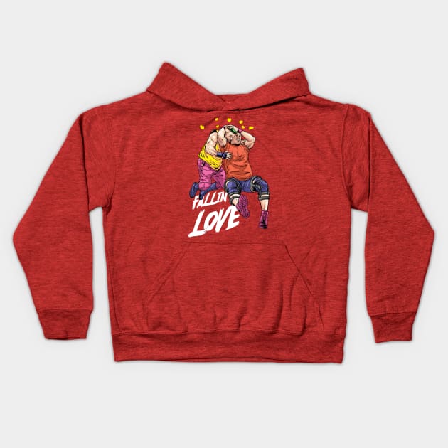 fallin love Kids Hoodie by jan jeiju